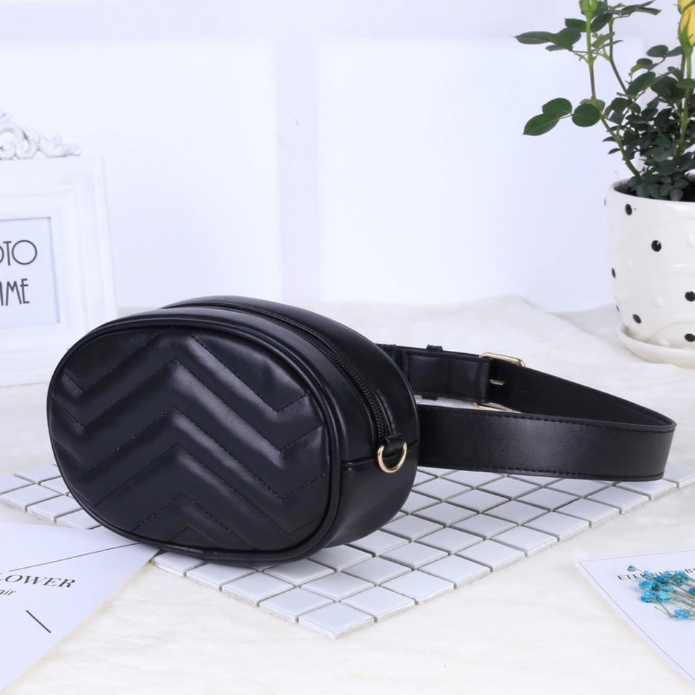 Silver Cherry - Leather Belt Bag